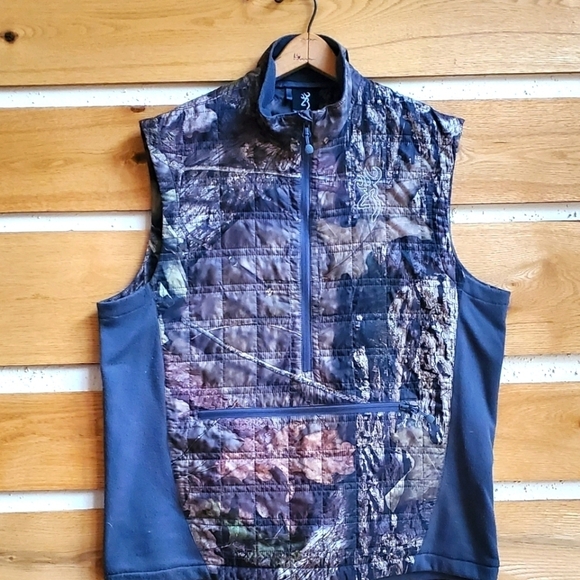 Browning Pullover Kangaroo 1/2 Zip Sz. L Vest - Picture 1 of 15
